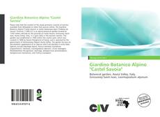 Bookcover of Giardino Botanico Alpino "Castel Savoia"