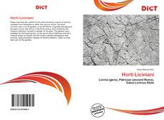 Bookcover of Horti Liciniani