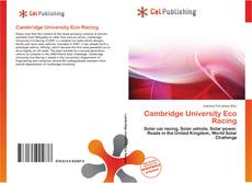 Buchcover von Cambridge University Eco Racing