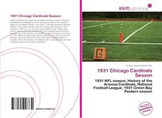 1931 Chicago Cardinals Season kitap kapağı