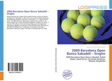 Capa do livro de 2009 Barcelona Open Banco Sabadell – Singles 