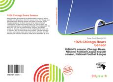 1926 Chicago Bears Season的封面