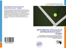 Bookcover of 2010 Abierto Internacional del Bicentenario Leon – Singles