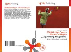 Capa do livro de 2008 Ordina Open – Women's Singles 