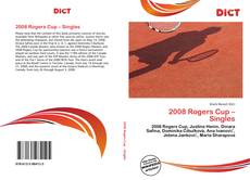 2008 Rogers Cup – Singles的封面