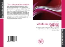 Buchcover von John Leckie (Australian politician)