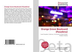 Bookcover of Orange Grove Boulevard (Pasadena)
