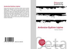 Couverture de Ambroise-Dydime Lépine