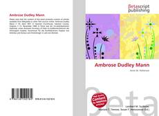 Couverture de Ambrose Dudley Mann