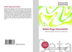 Capa do livro de Robin Page (Journalist) 