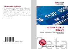 Bookcover of National Bank of Belgium