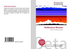 Capa do livro de Ambrosius Benson 