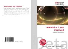 Capa do livro de Ambrosius II. von Viermund 