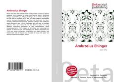 Capa do livro de Ambrosius Ehinger 