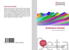 Capa do livro de Ambrosius Gander 