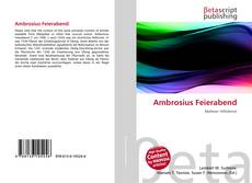 Capa do livro de Ambrosius Feierabend 