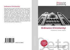 Bookcover of Ordinance (Christianity)