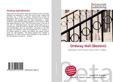 Bookcover of Ordway Hall (Boston)