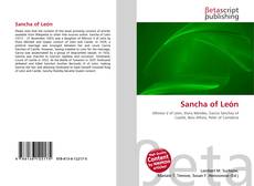 Capa do livro de Sancha of León 
