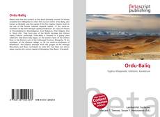 Buchcover von Ordu-Baliq