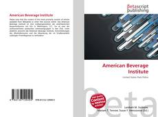 Buchcover von American Beverage Institute