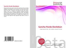 Couverture de Sancho Pardo Donlebún