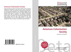Copertina di American Colonization Society