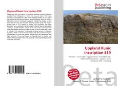 Buchcover von Uppland Runic Inscription 839