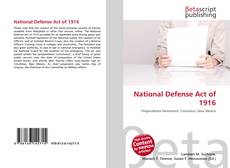 Portada del libro de National Defense Act of 1916