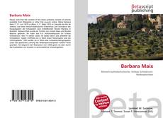 Capa do livro de Barbara Maix 