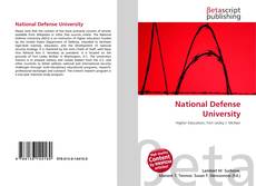 Capa do livro de National Defense University 
