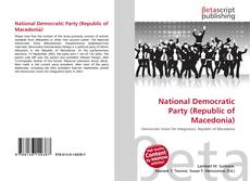 Bookcover of National Democratic Party (Republic of Macedonia)