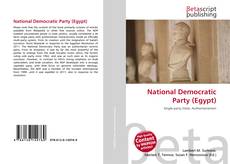 Buchcover von National Democratic Party (Egypt)