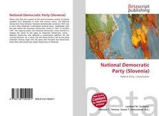 Buchcover von National Democratic Party (Slovenia)