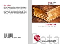 Bookcover of Tarif Khalidi