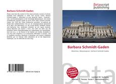 Capa do livro de Barbara Schmidt-Gaden 