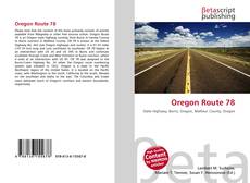Buchcover von Oregon Route 78