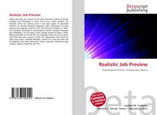 Buchcover von Realistic Job Preview