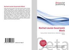 Portada del libro de Rochat-Louise-Sauerwein Block