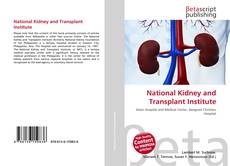 Bookcover of National Kidney and Transplant Institute