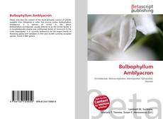 Bookcover of Bulbophyllum Amblyacron