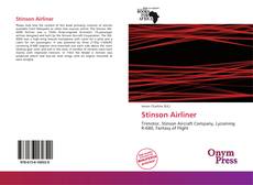 Capa do livro de Stinson Airliner 