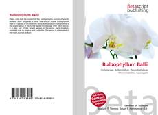 Bookcover of Bulbophyllum Ballii