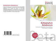 Bulbophyllum Baladeanum的封面