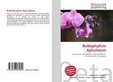 Bulbophyllum Apiculatum kitap kapağı