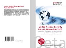 Buchcover von United Nations Security Council Resolution 1976