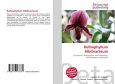 Portada del libro de Bulbophyllum Albibracteum