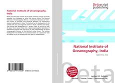 Portada del libro de National Institute of Oceanography, India