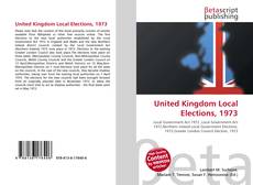 United Kingdom Local Elections, 1973的封面