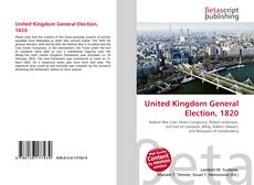 Bookcover of United Kingdom General Election, 1820